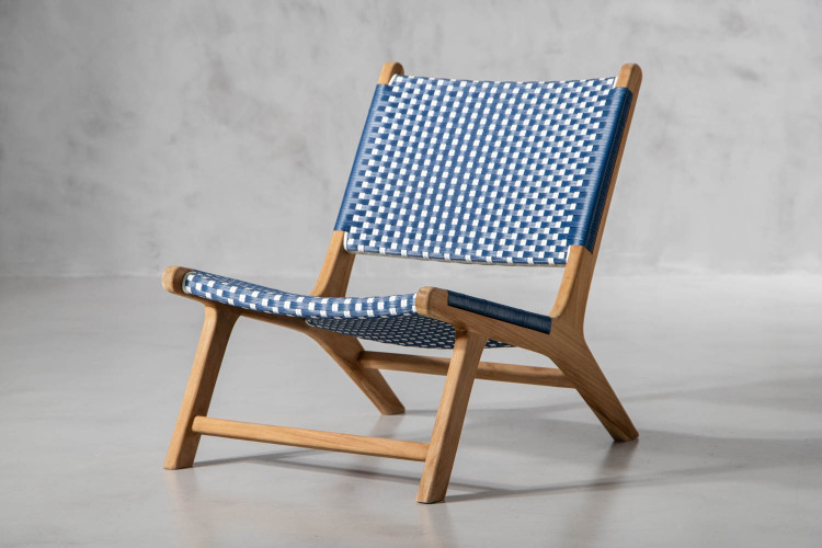 Kuta Chair - Navy & White Living Room Furniture