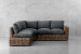 Panama Corner Patio Lounge Set - Slate Patio and Outdoor Lounge Furniture - 8