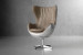 Hawker Leather Egg  Chair - Spitfire Edition - Smoke Lounge Chairs - 7