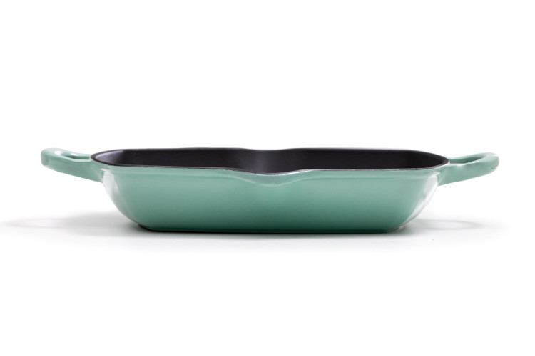 Nouvelle Cast Iron Square Grill-30cm- Misty Teal Cookware - 1