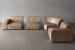 Jagger Leather Modular - Corner Couch Set - Smoke Leather Corner Couches - 5