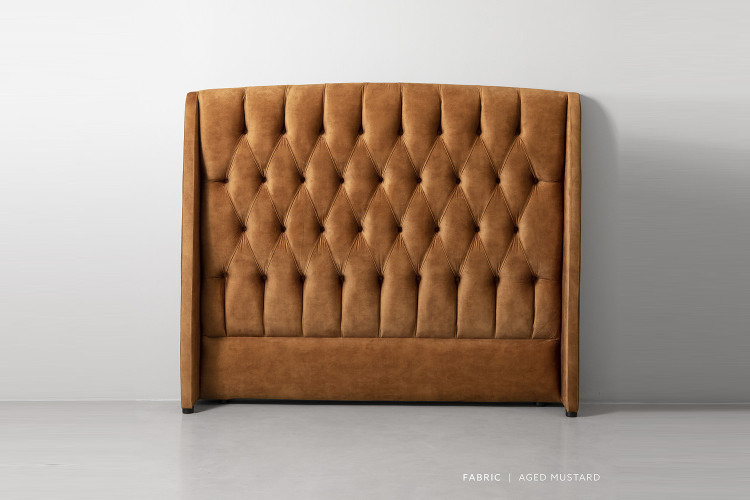 Aubrien Headboard - Double - Aged Mustard Double Headboards - 1