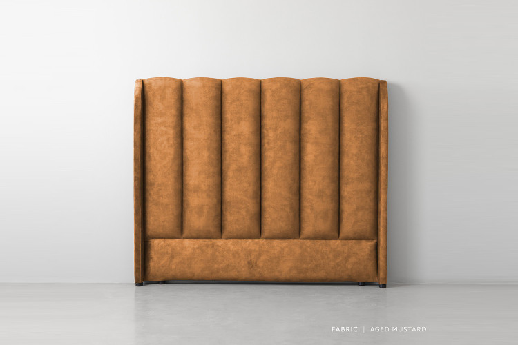 Corina Headboard - Queen - Aged Mustard Queen Headboards - 1