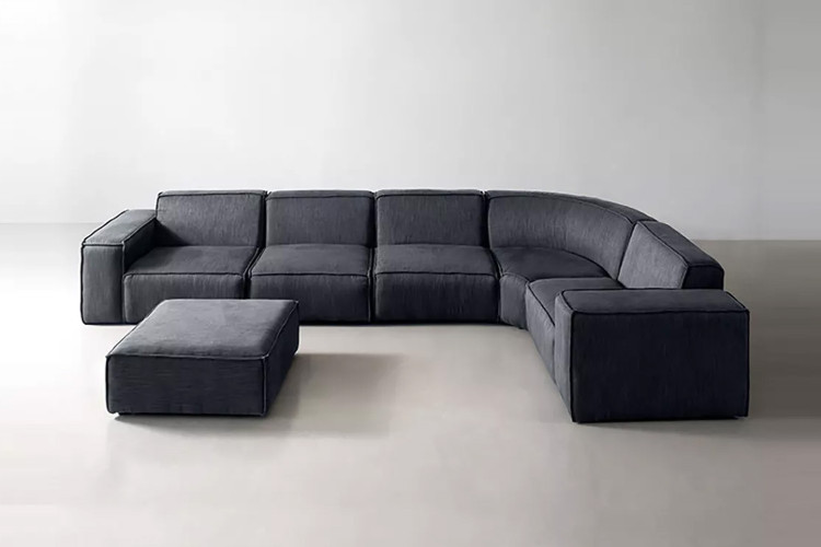 Jagger Modular - Grand Corner Couch with Ottoman - Night Sky -
