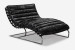 Morello Leather Chaise - Large - Distressed Black Leather Loungers - 2
