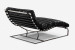 Morello Leather Chaise - Large - Distressed Black Leather Loungers - 4