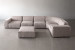 Jagger Modular - Grand Corner Couch with Ottoman - Taupe Fabric Modular Couches - 6