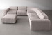 Jagger Modular - Grand Corner Couch with Ottoman - Taupe Fabric Modular Couches - 2