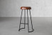 Gibs Leather Tall Bar Chair - Mocha Bar & Counter Chairs - 1