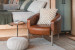 Prague Leather Armchair - Vintage Tan Armchairs - 2
