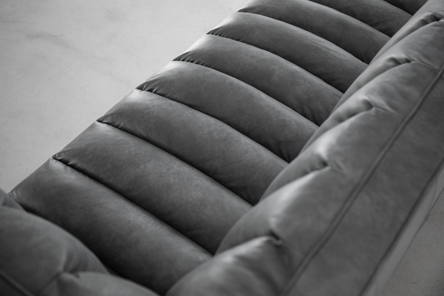 Emerson 4-Seater Leather Couch - Storm For Sale | Cielo