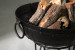 Ashbel Fire Pit - Black Firewood Storage - 4