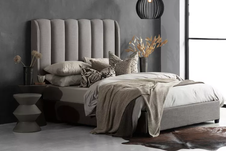 Corina Kylan Bed - King XL - Alaska Grey King Extra Length Beds - 1