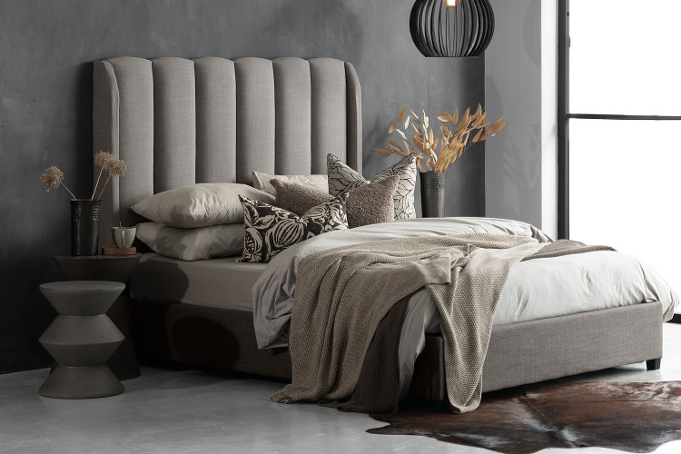 Corina Kylan Bed - Queen - Alaska Grey Queen Size Beds - 7