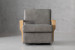 Elara Leather Swivel Armchair - Graphite Armchairs - 1