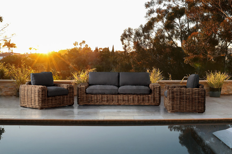 Panama Patio Lounge Set - Slate Patio and Outdoor Lounge Furniture - 1