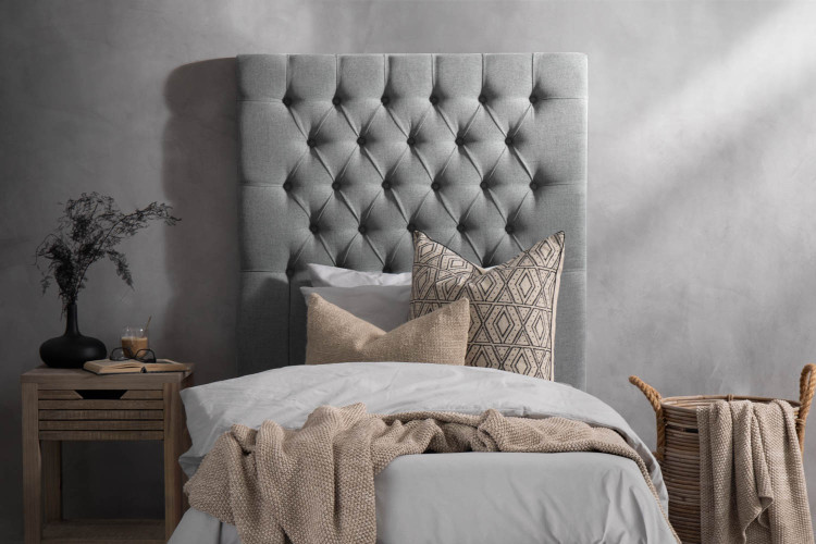 Kate Headboard - Single - Harmony Dark Grey Single Headboards - 1