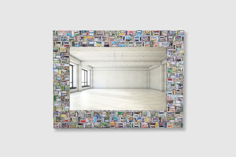 Paper Art Framed Mirror - Colour -