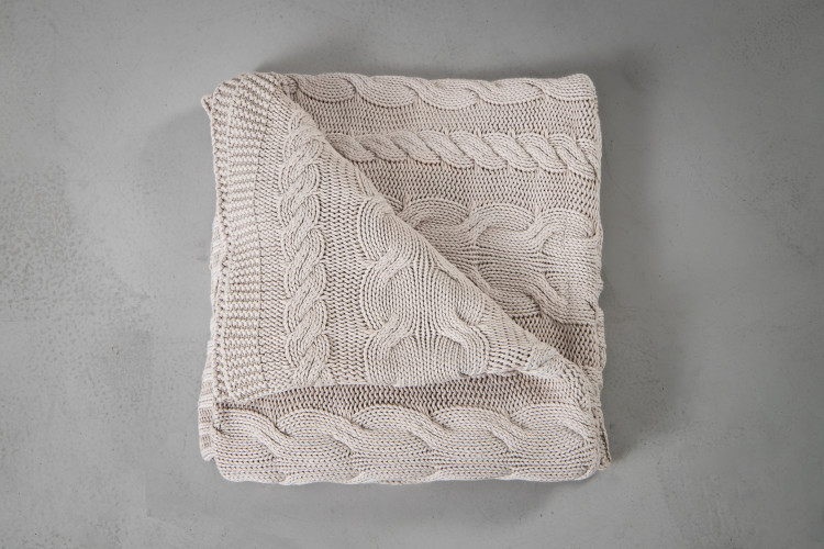 Musa Throw - Medium - Warm Beige Throws - 1