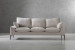 Clapton 3-Seater Couch - Stone 3 Seater Fabric Couches - 1