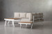 Havana Corner Patio Lounge Set - Stone Corner Patio Lounge Set - 5