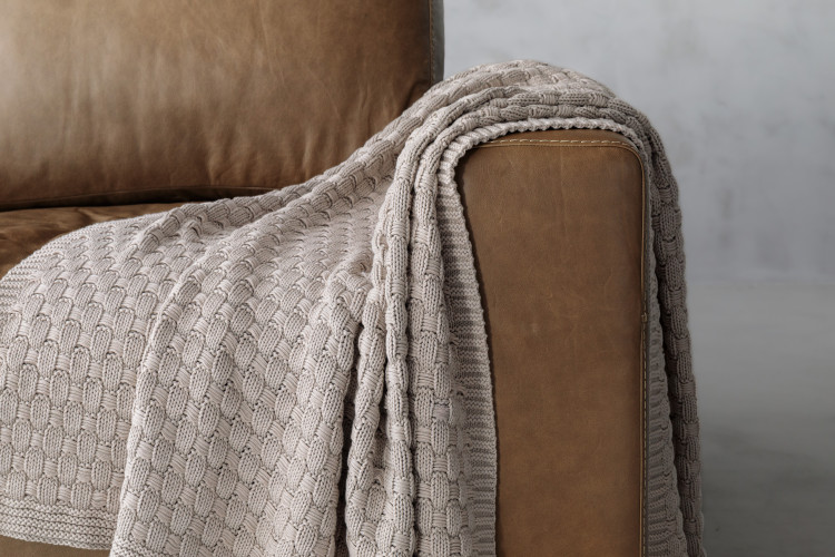 Anora Throw - Large - Warm Beige Throws - 1