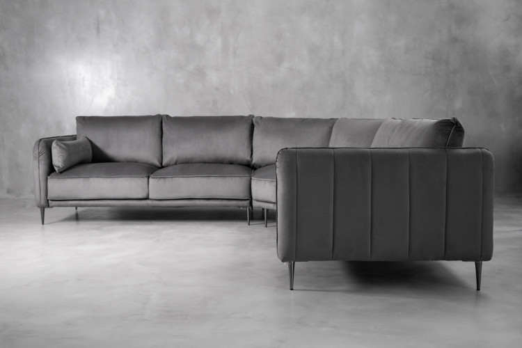 Demo - Ottavia Corner Couch - Grey Demo Clearance - 1