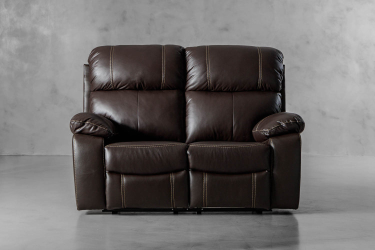 Demo - Oscar 2 Seater Leather Recliner-Coco Demo Clearance - 1