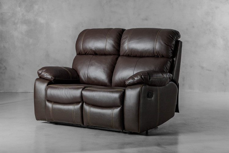Demo - Oscar 2 Seater Leather Recliner-Coco Demo Clearance - 1