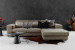 Oakland Leather L-Shape Couch - Taupe L-Shape Couches - 1
