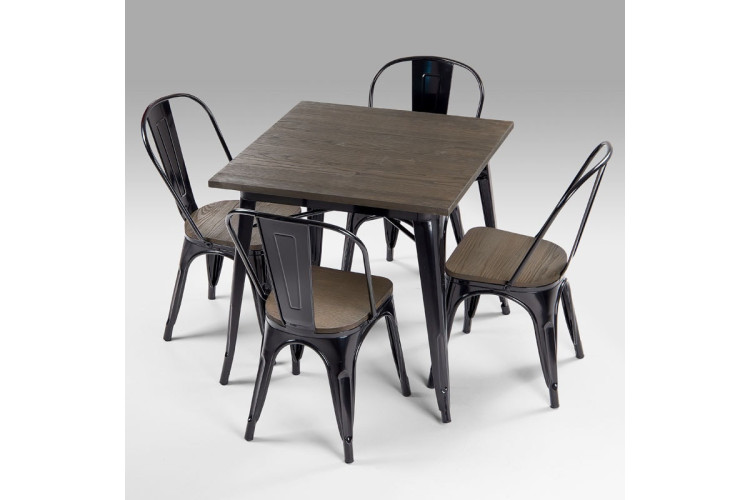Owen Oslo Dining Set | Black Table & Chairs