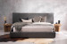 Matlock Kendrix Leather Bed - Grand King XL - Charcoal King Extra Length Beds - 4