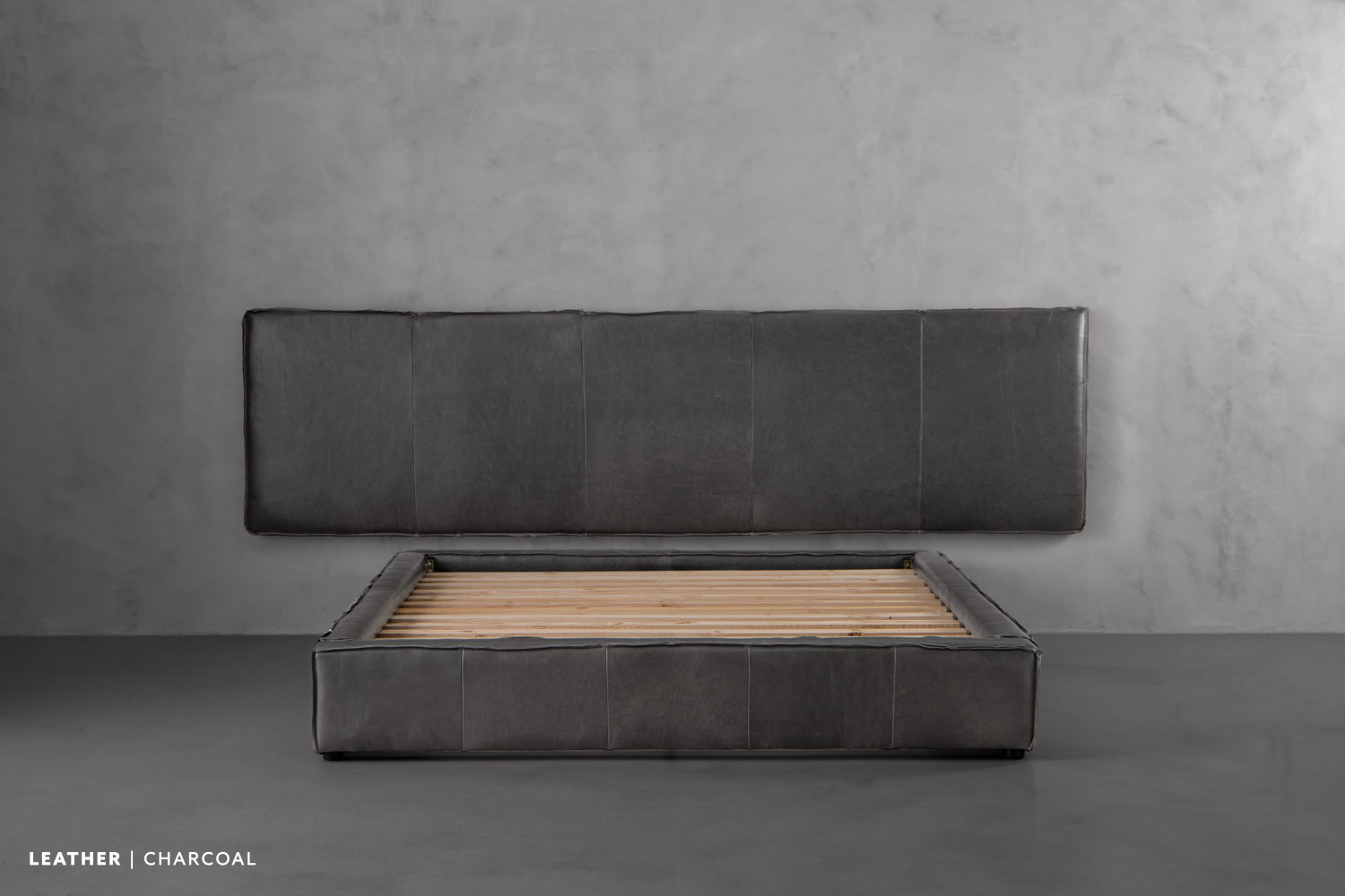 Matlock Kendrix Leather Bed - Grand Queen Charcoal | Cielo