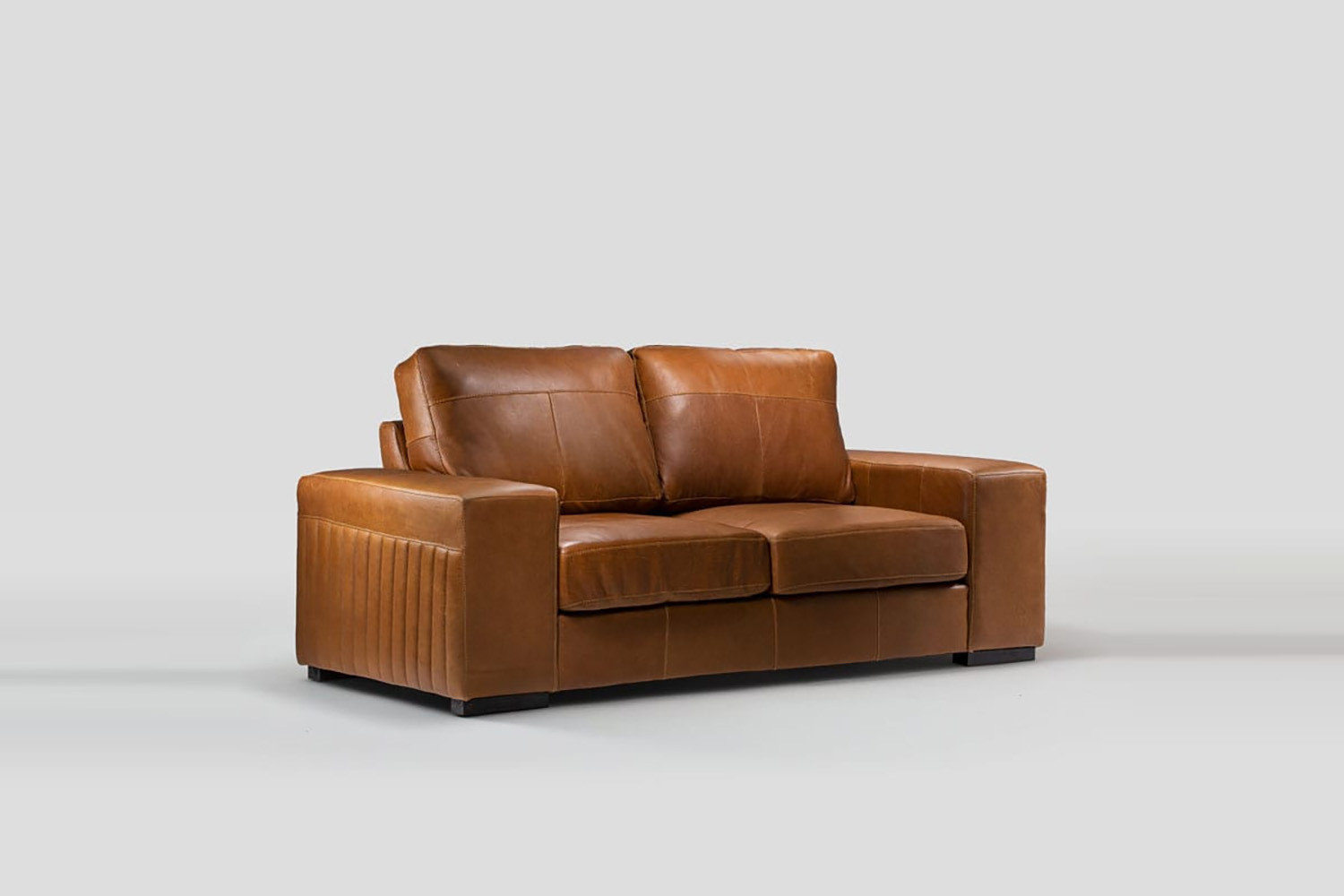Nixon 2 Seater Leather Couch Cielo
