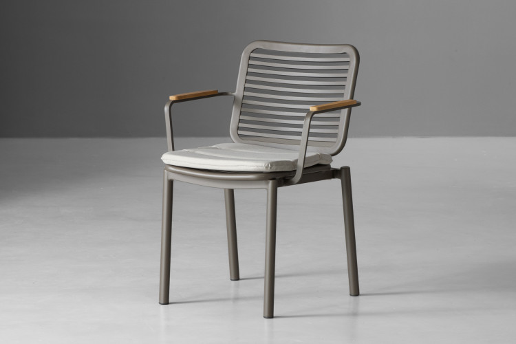 Ceylon Patio Dining Chair - Slate Patio Dining Chairs - 1