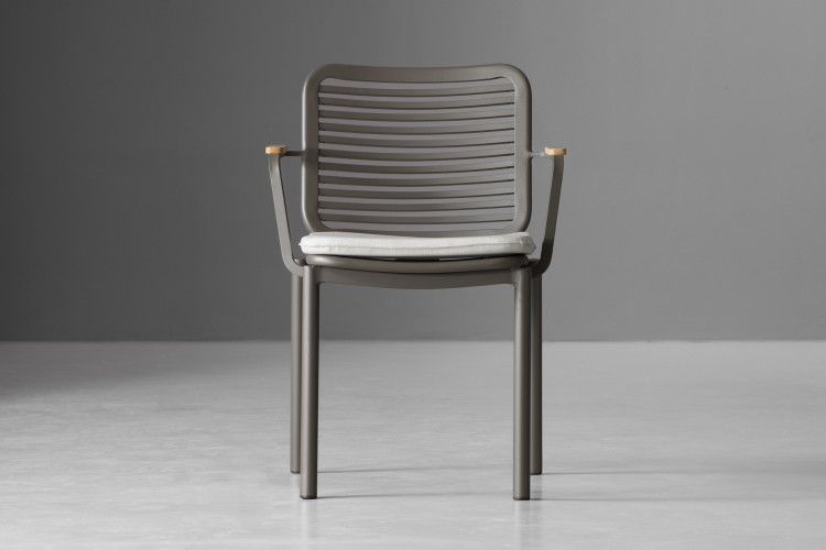 Ceylon Patio Dining Chair - Slate Patio Dining Chairs - 1