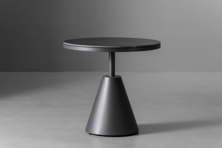 Andora Round Patio Dining Table - Charcoal Patio Dining Tables - 1
