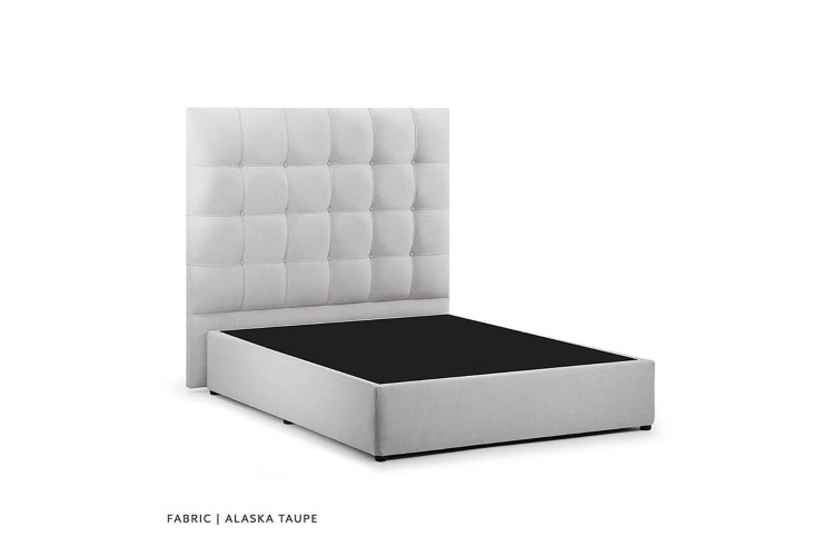 Ariella Bed - Double - Alaska Taupe Double Beds - 1