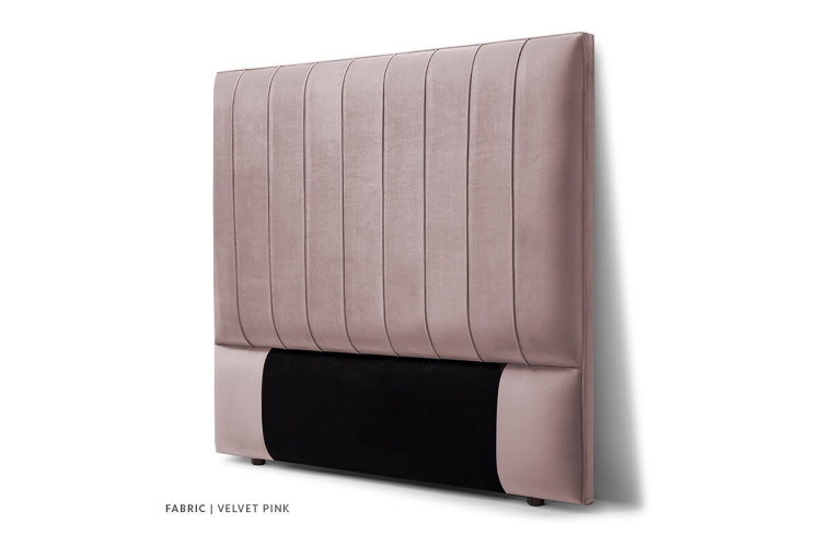 Harlem Headboard - King - Velvet Pink King Headboards - 1