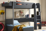 PE-5141 - Meteor Study Bunk Bed - Charcoal -