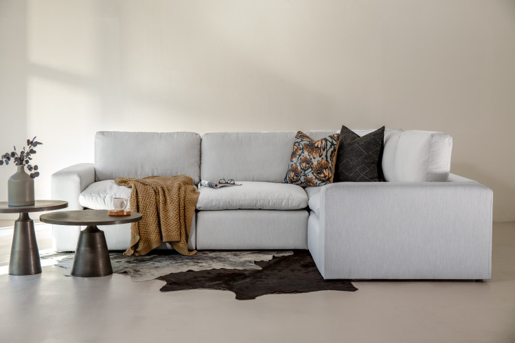 Bexley Modular Couch - Corner Couch Set - Pearl Fabric Modular Couches - 4