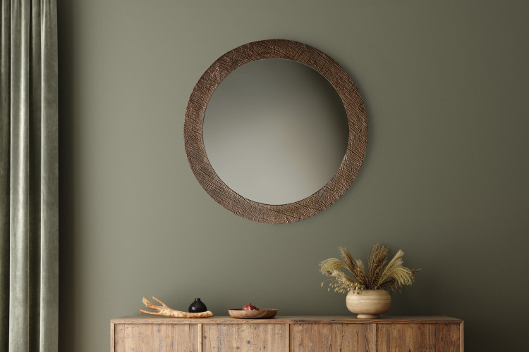 Salma Round Mirror Mirrors - 1