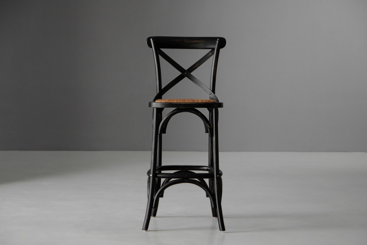 La Rochelle Counter Bar Chair - Rustic Black Bar & Counter Chairs - 1