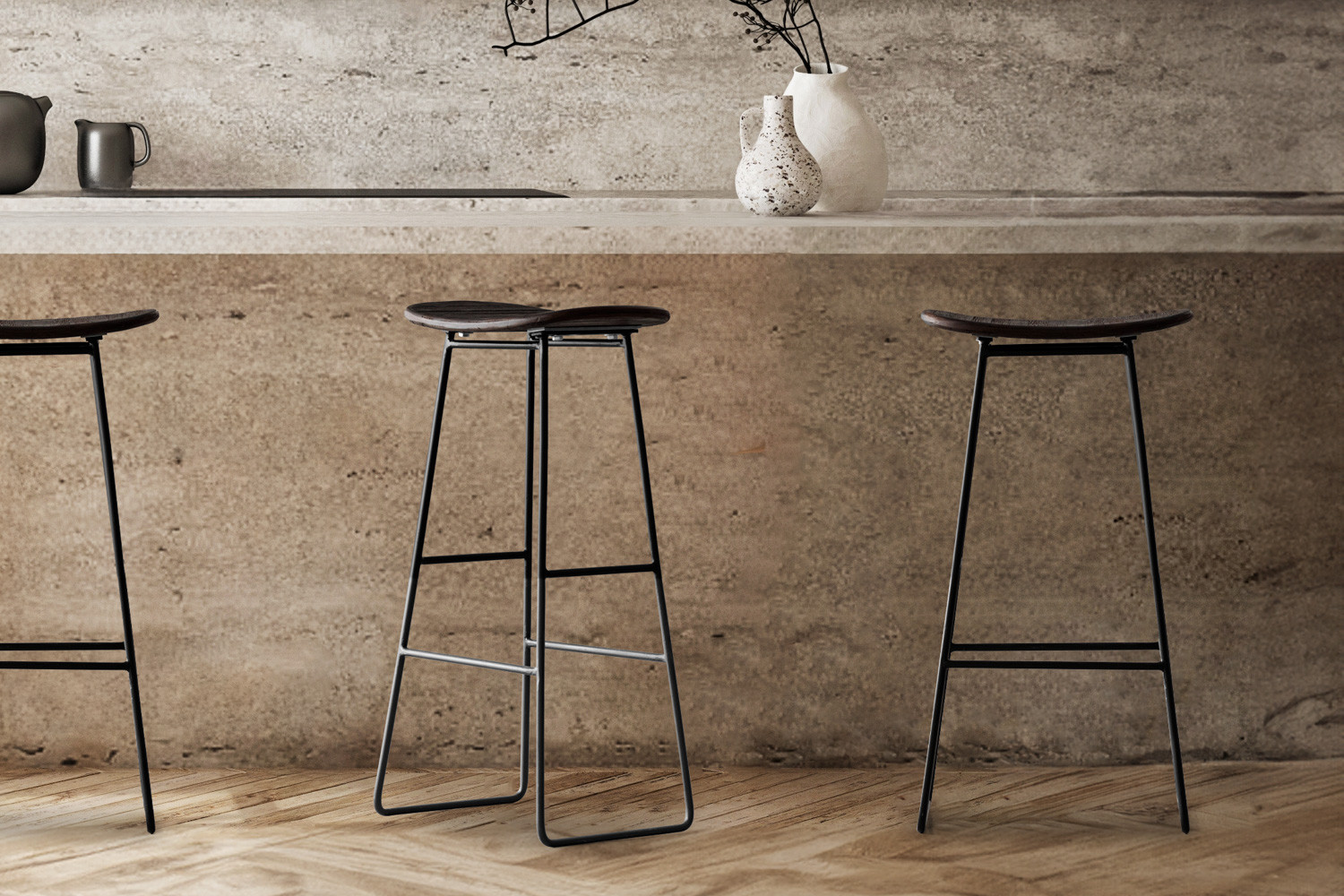 Darius Tall Bar Stool - Walnut For Sale | Cielo