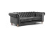 Lannfield 3-Seater Couch - Velvet Charcoal Fabric Couches - 3