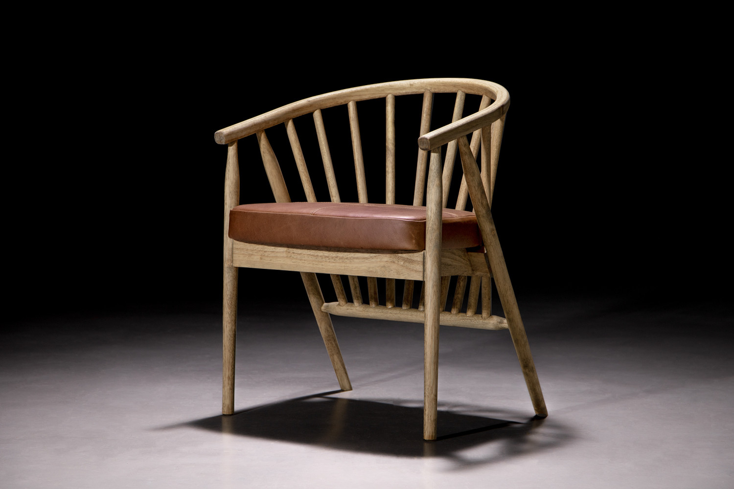 Lyon Leather Dining Chair - Ginger For Sale | Cielo