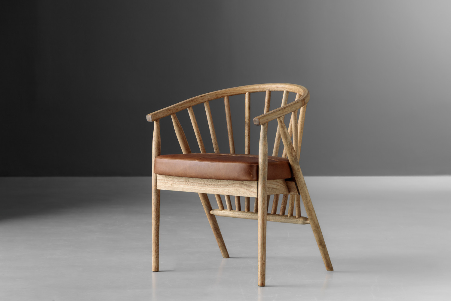 Lyon Leather Dining Chair - Ginger For Sale | Cielo