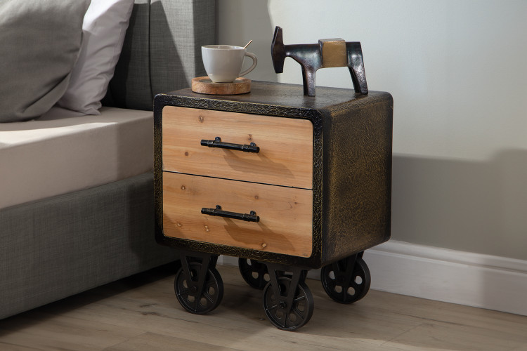 Reuben 2 Drawer Pedestal Pedestals and Bedside Tables - 2