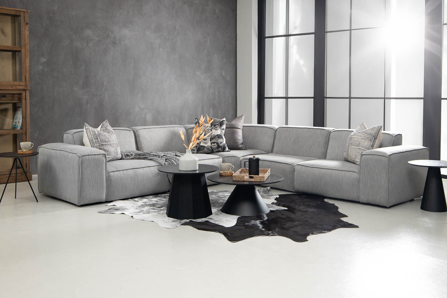 Jagger Modular Grand Corner Couch Mist Cielo