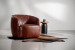 Tayson Leather Swivel Armchair - Mocha Armchairs - 2